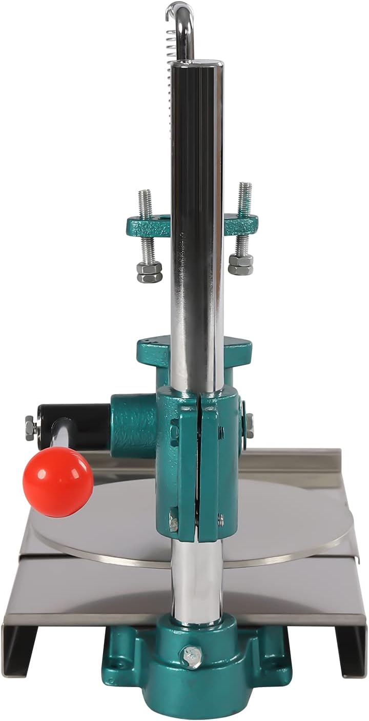 7.9inch Pizza Dough Press Machine, Commercial Use Manual Pastry Press Machine, Stainless-Steel Household Pizza Press