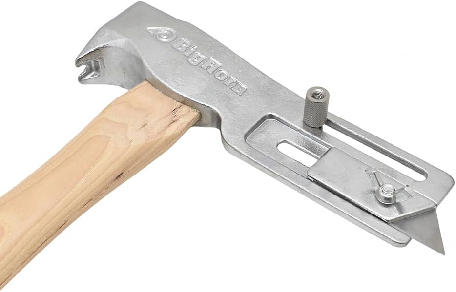 15144 17 Oz Magnetic Face Roofing Hatchet – One-Handed Nail Placement with Nail Starter – Forged Steel Head, Sliding