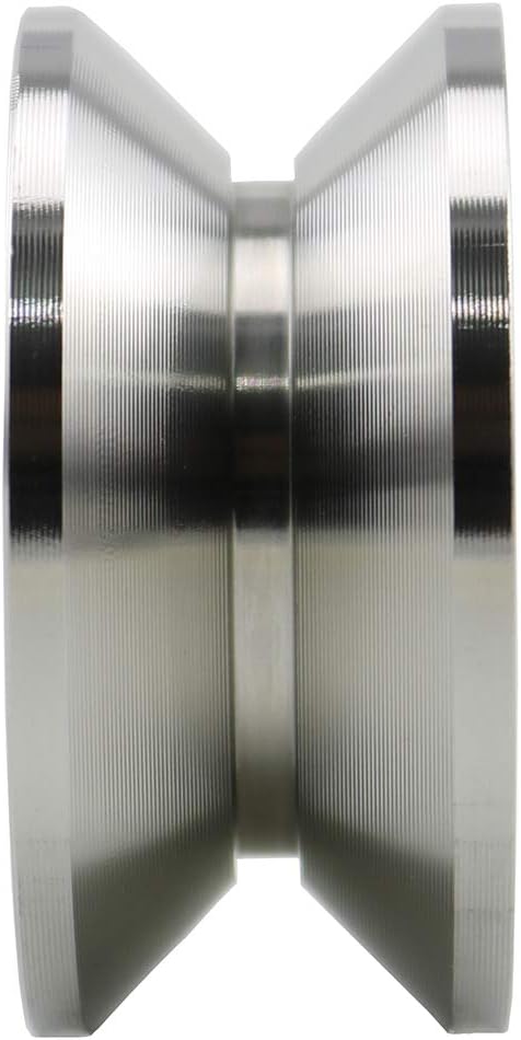 Heyous V Groove Stainless Steel Silent Pulley - 600LB, Silver Tone