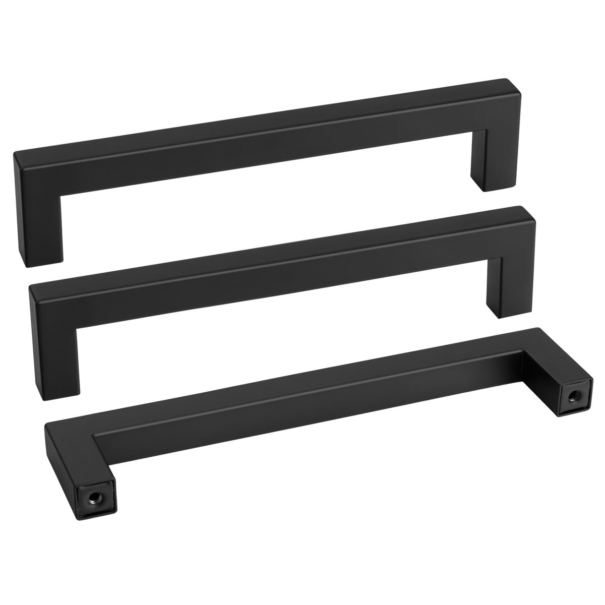 10 Pack 7-1/2 Inch Black Cabinet Handles Kitchen Drawer Pulls