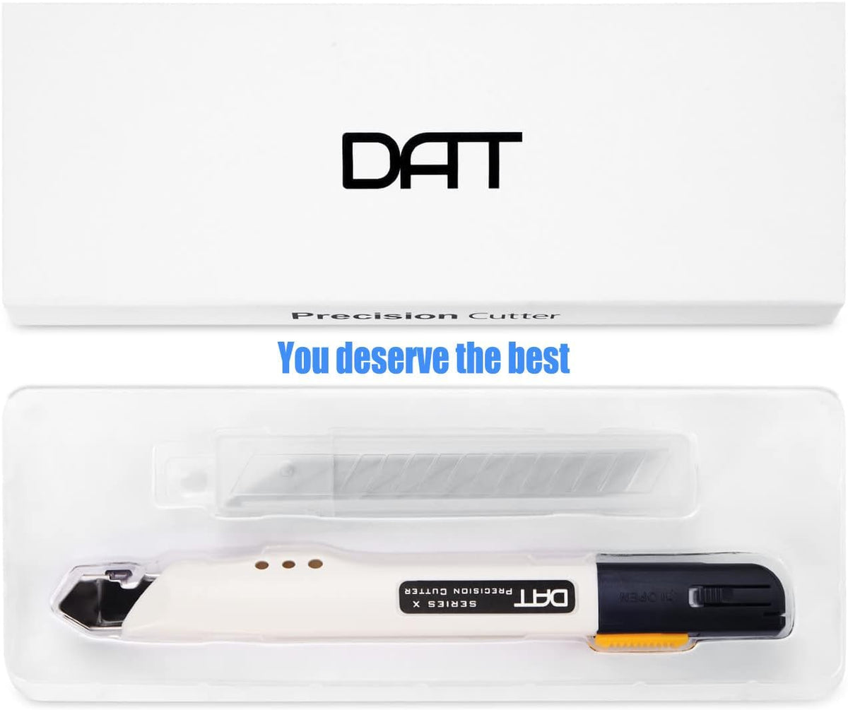 Utility Knife, DAT Series-X Portable Box Cutter, Fine Point Arts and Crafts Blade for Precision Cutting, with 10