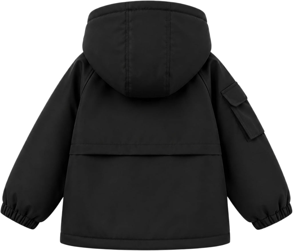 Boy's Winter Coat Fleece Lined Waterproof Jacket Puffy Coat Thick Hooded Down Outdoor Coats