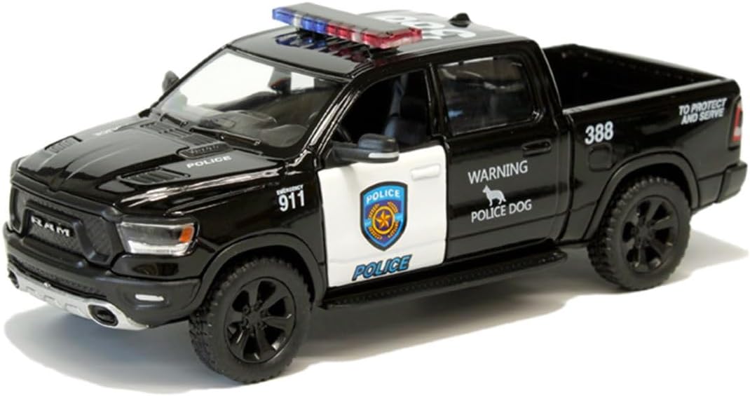 2019 Dodge Ram 1500 Pickup 1:46 O Scale 5" Die Cast Metal Model Toy Truck (Police Edition)