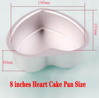 8 Inches Aluminum Heart Shaped Cake Pans Tins