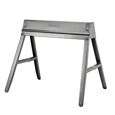 Folding Steel Sawhorse: Sturdy Space Saving Design, One Saw Horse, 1000 Pound Capacity, 29" High x 31" Long