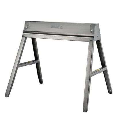 Folding Steel Sawhorse: Sturdy Space Saving Design, One Saw Horse, 1000 Pound Capacity, 29" High x 31" Long