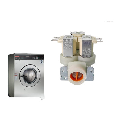 Compatible With IPSO/Speed Queen/Huebsch Laundry Washing Machine Filling Val 3 Way Water Inlet Valve 90° Outlet Pipe Dia: 15mm Mixing Valve