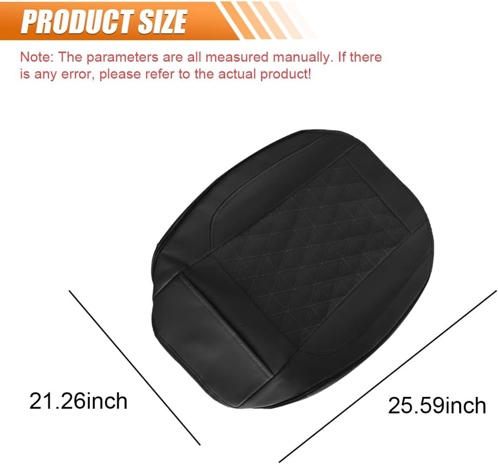 Luxury Faux Leather Car Seat Cover, Anti-Slip Waterproof Universal Front Bottom Seat Protector with Storage Pocket