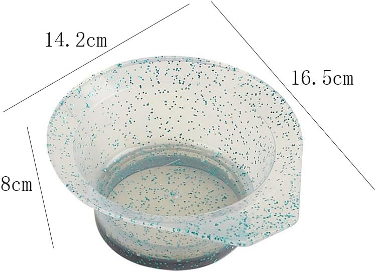 3 Pieces Hair Color Bowl Glitter Hair Dye Bowl Hair Color Mixing Bowl Plastic Color Mixing Tint Bowl Round Applicator
