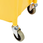 Floor Cleaning Rectangular Mop Bucket with Sturdy Down Press Wringer Combo, 35-Quart, Yellow