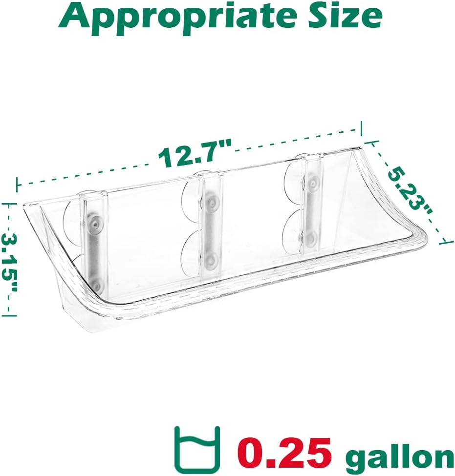 Clear Bird Bath Bird Feeder for Outside Window Glass, Transparent Birdbath with Strong Suction Cups for Viewing, Bird