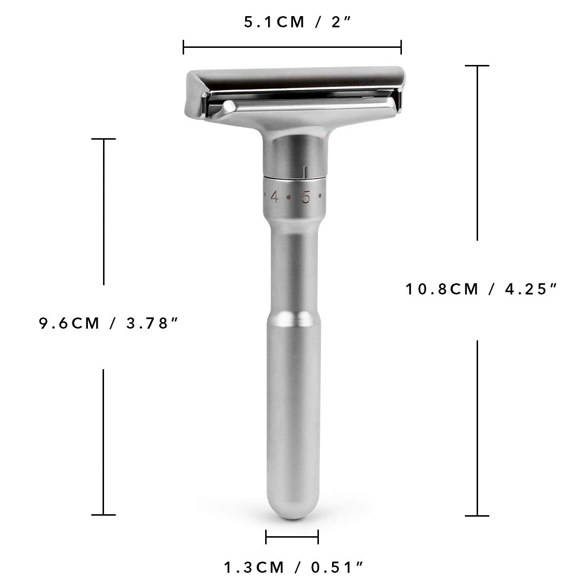Adjustable Double Edge Classic Safety Razor (1 Razor & 5 pcs Titanium Coated Blades)