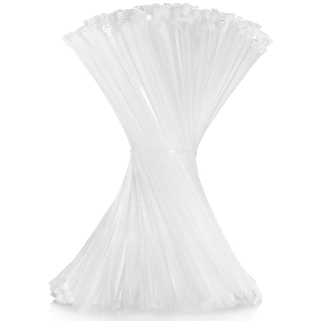Clear Cable Zip Ties 12 Inch Cehony 500 Pack Plastic White Zip Ties 50lbs