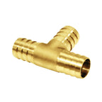 Joywayus 2Pcs 1" Brass Tee Hose Barb Fitting,3 Way Union Splitter