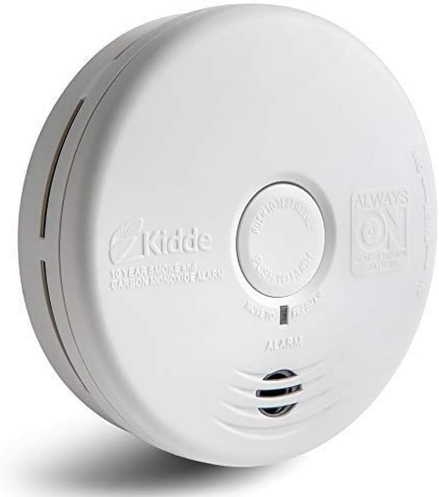Smoke Detector & Carbon Monoxide Detector Combo with 10-Year Battery,‎White