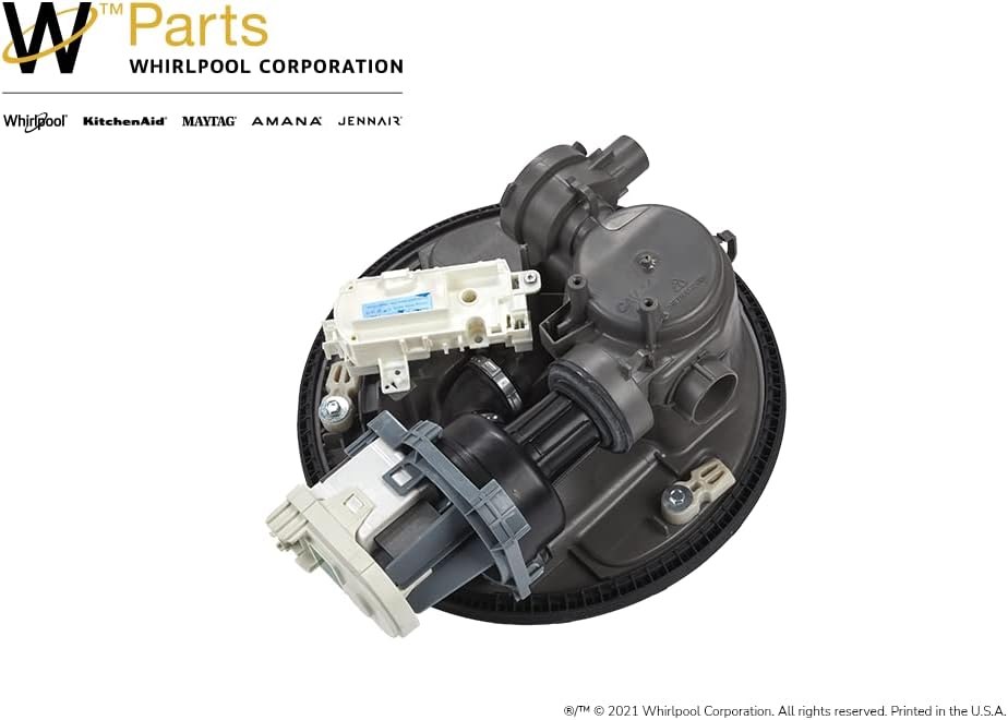 Whirlpool WPW10605057 Dishwasher Pump and Motor Assembly