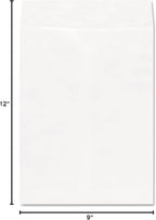 19006 Tyvek Envelope, 9 x 12, White, 100/Box