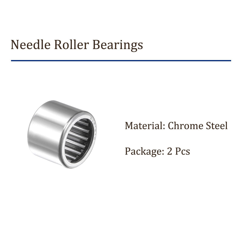 Kozelo 2pcs SCE1212 Needle Roller Bearings - [3/4" x 1" x 3/4"] Open End for Gearbox Use, Chrome Steel Rollers
