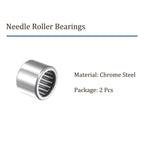 Kozelo 2pcs SCE1212 Needle Roller Bearings - [3/4" x 1" x 3/4"] Open End for Gearbox Use, Chrome Steel Rollers
