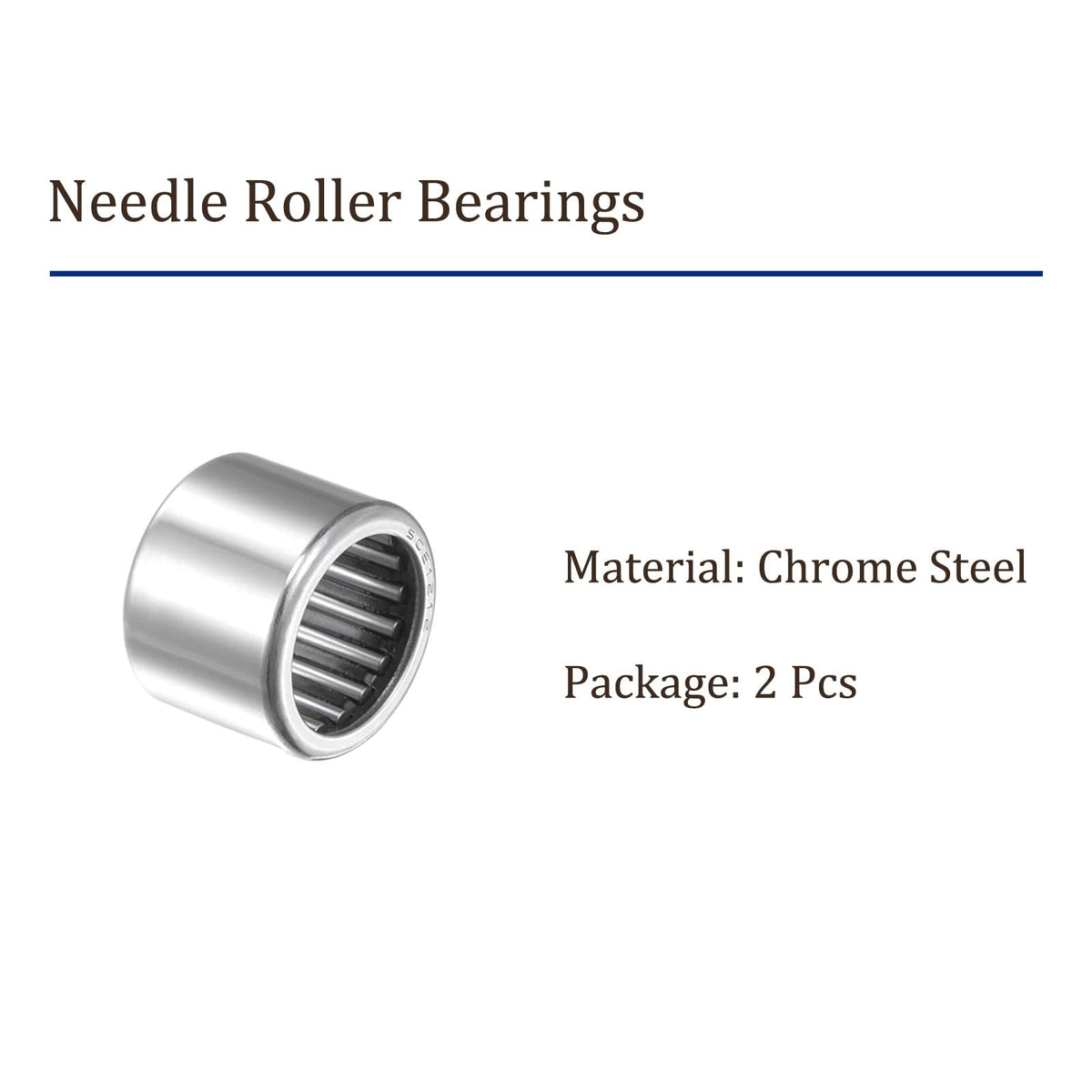 Kozelo 2pcs SCE1212 Needle Roller Bearings - [3/4" x 1" x 3/4"] Open End for Gearbox Use, Chrome Steel Rollers