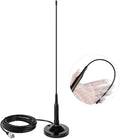 Mobile Radio Antenna Dual Band, Magnetic Mount Base w/PL259 Male Connector | VHF/UHF 136-174MHz/400-470MHz for
