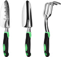 Garden Tool Set, 3 Pack Aluminum Heavy Duty Gardening Kit Includes Hand Trowel, Transplant Trowel and Cultivator Hand