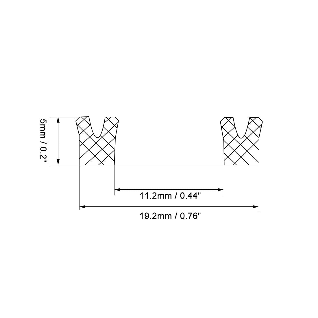 uxcell Hydraulic Seal, Piston Shaft USH Oil Sealing O-Ring, 11.2mm x 19.2mm x 5mm
