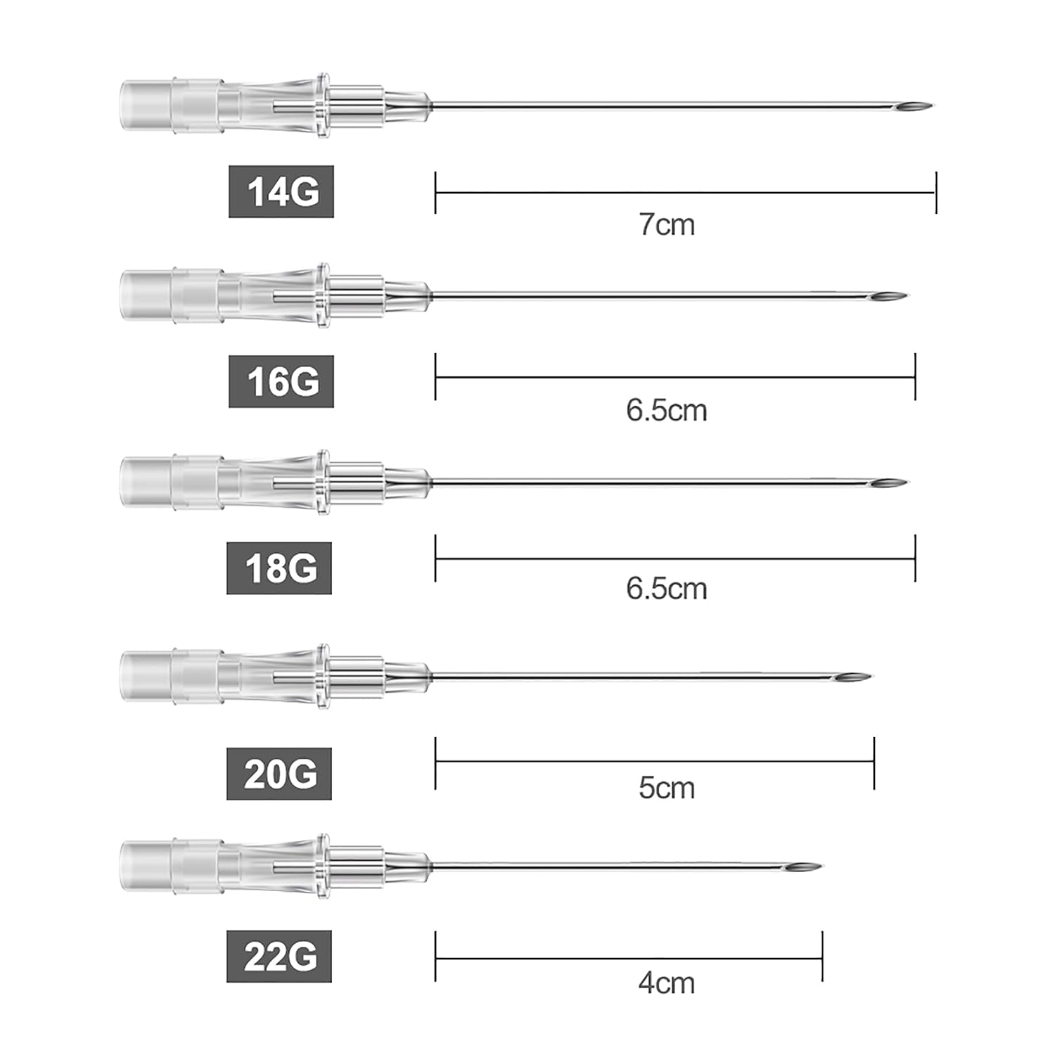 20G Catheter Piercing Needles 6Pcs Hollow Needles for Body Jewelry