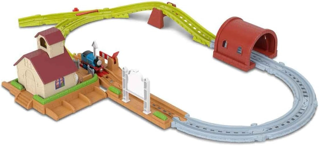 Thomas & Friends Bell Station Playset & Push-Along Thomas Toy Train | Includes 1 Engine & Track with Train-Play