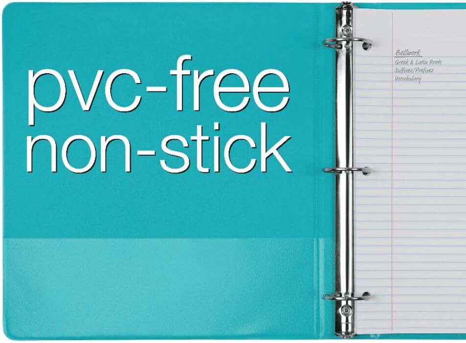 Cardinal 3 Ring Binders, Binders for School and Office, Durable 1.5 Inch, Round Rings, Holds 350 Sheets, ClearVue