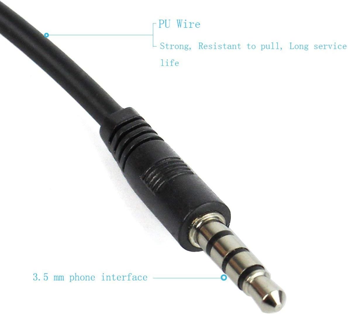 Adjustable Throat Mic, Walkie Talkie Earpiece with Mic 1 Pin 3.5mm | Covert Acoustic Tube Earpiece with PTT Back