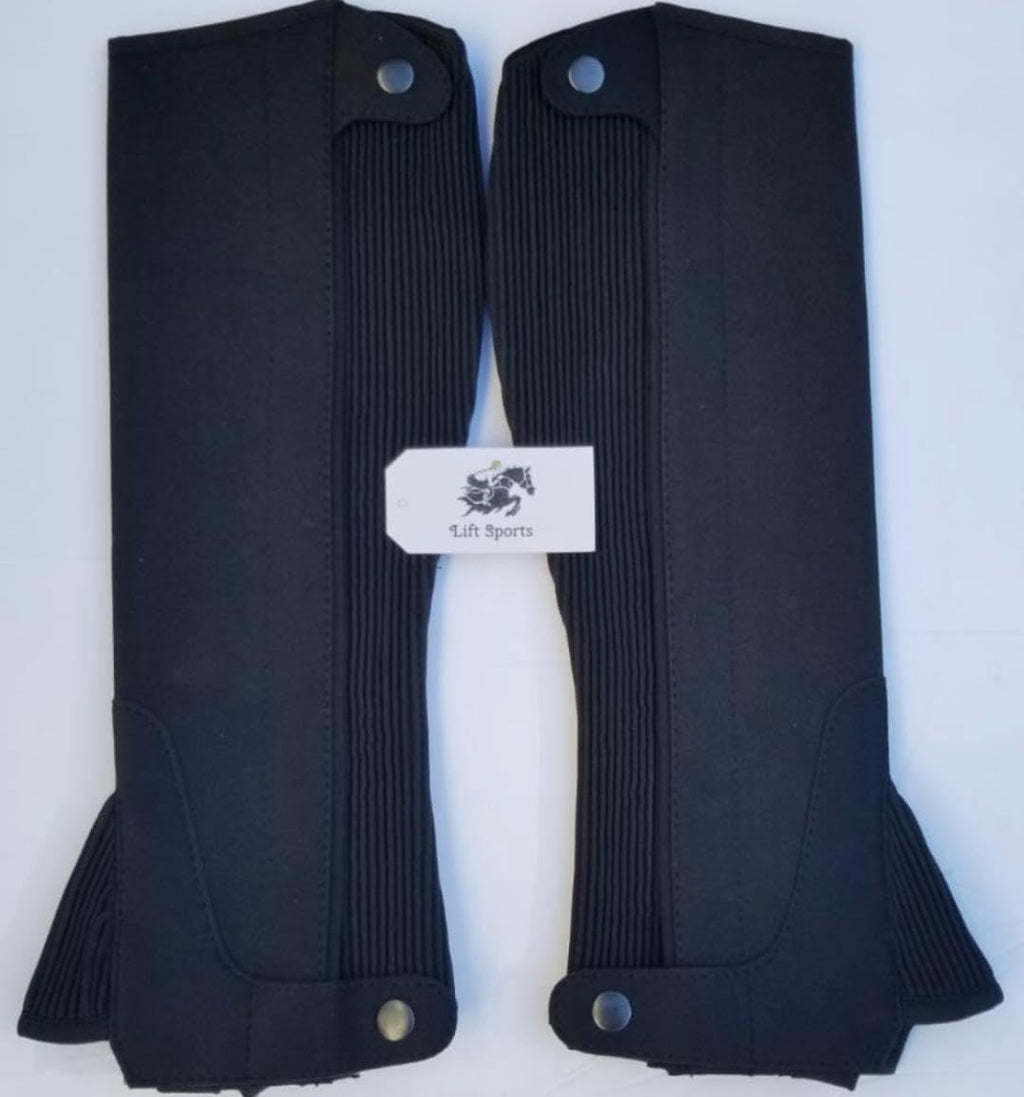 Adult Unisex Horse Riding Equestrian Half Chaps Amara Fabric