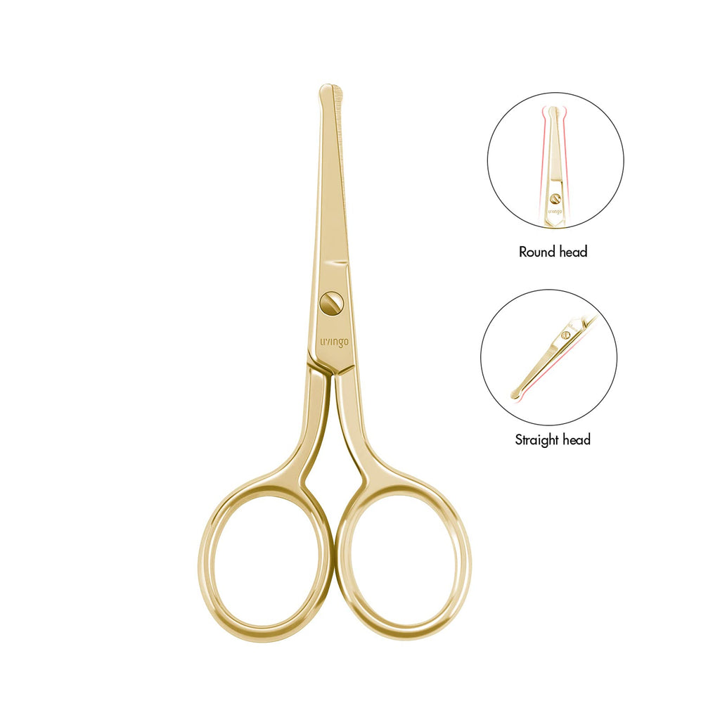 Professional Nose Hair Scissors Rounded Tip Stainless Steel