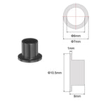HARFINGTON 8pcs Flanged Sleeve Bearing POM Bushing 6mmBorex7mmODx8mmL