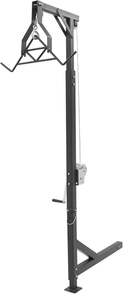 Truck Hitch Game Hoist & Gambrel, 600Lbs Hitch Mounted Deer Hoist with Extension Rod 360-Degree Swivel &Height