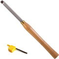 Rougher Woodturning Tool Wood Carbide Tipped Lathe Bended Chisel Tool with 15mm-R150 Square Carbide Insert, 16 inch