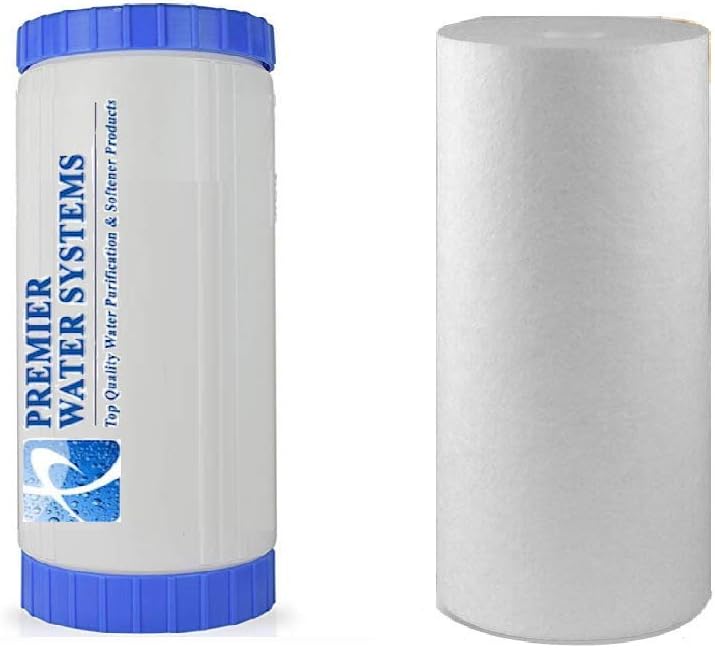 2 Pack: Whole House Filter Cartridges 4.5" x 10" | (1) Sediment & (1) GAC/KDF 85 Well Water Filters: Reduces