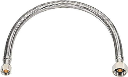 Plumbing 30" x 1/2" Fip x 3/8" Comp S.S Braided Flexible Water Hoses Connectors,Faucet Supply Line,Faucet Water