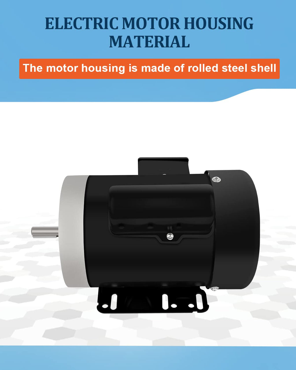 1/2HP Electric Motor Single Phase,1750RPM, 5/8" Shaft Diameter CW/CCW, TEFC 60HZ 115/230V General Purpose Motor