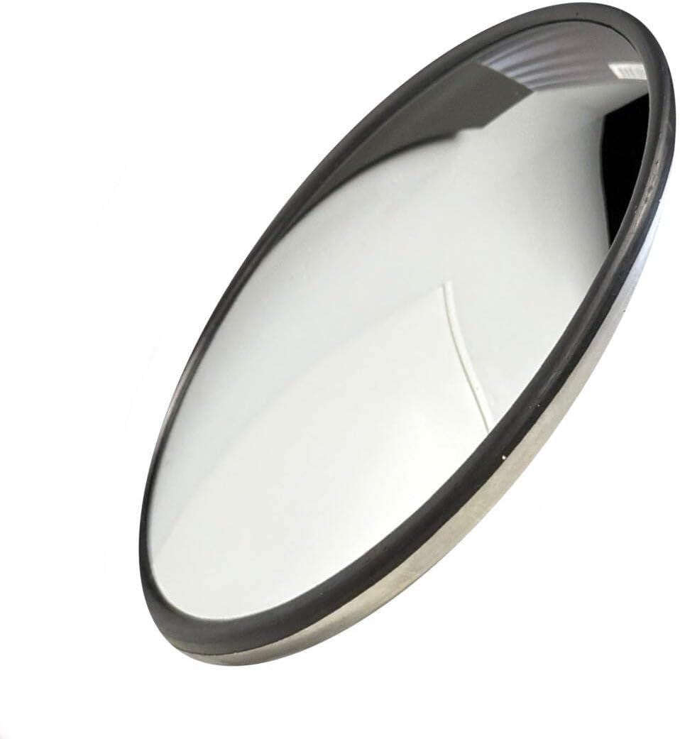 8 1/2" Convex Mirror Stainless Steel with Offset Stud Mount | F245670
