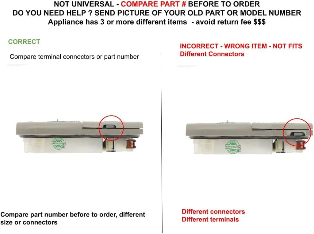 W10077882, W10224429, W10224431 CKD224431X compatible with Maytag Dishwasher Dispenser Assembly fits old number W10077882, W10224429, W10224431