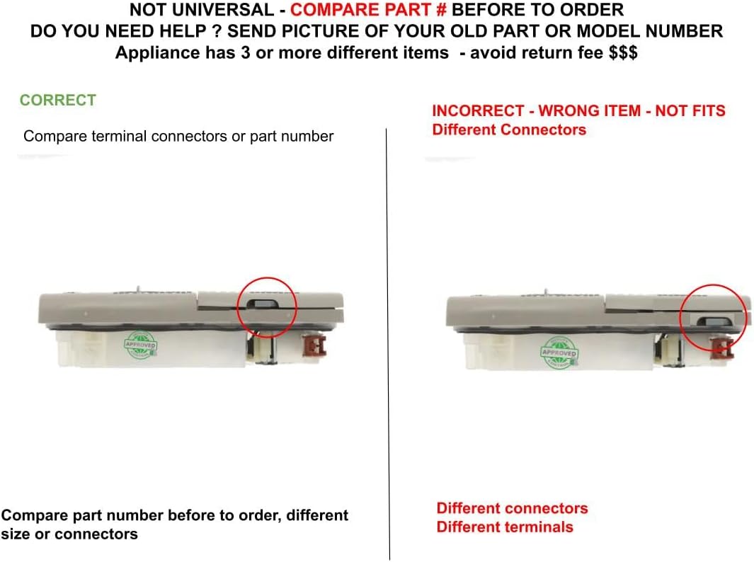 W10077882, W10224429, W10224431 CKD224431X compatible with Maytag Dishwasher Dispenser Assembly fits old number W10077882, W10224429, W10224431