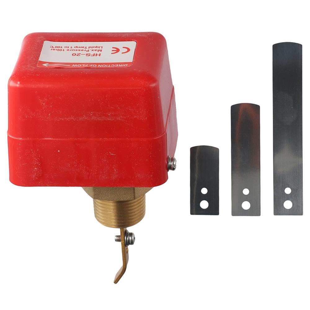 HOBBYIN Flow Switches,Water Flow Control Switch,3/4 Thread Paddle Type AC250V Flow Sensor Switch