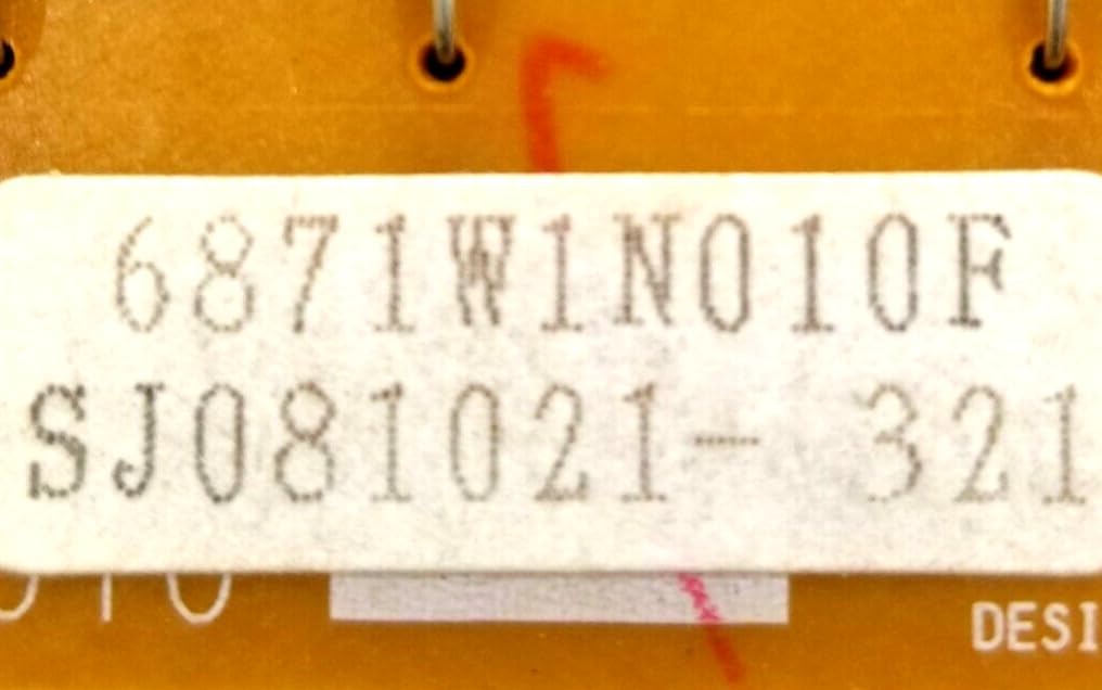 6871W1N010F Replacement for LG Range Display
