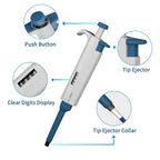 100-1000μL Micropipette High-Accurate Pipettor Adjustable Variable Volume Single-Channel Pipette for Laboratory