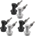 Ball Lock Keg Quick Connect Keg Connector Ball Lock Fittings with Swivel Nuts 3/16“ for liquid hose 5/16” for gas