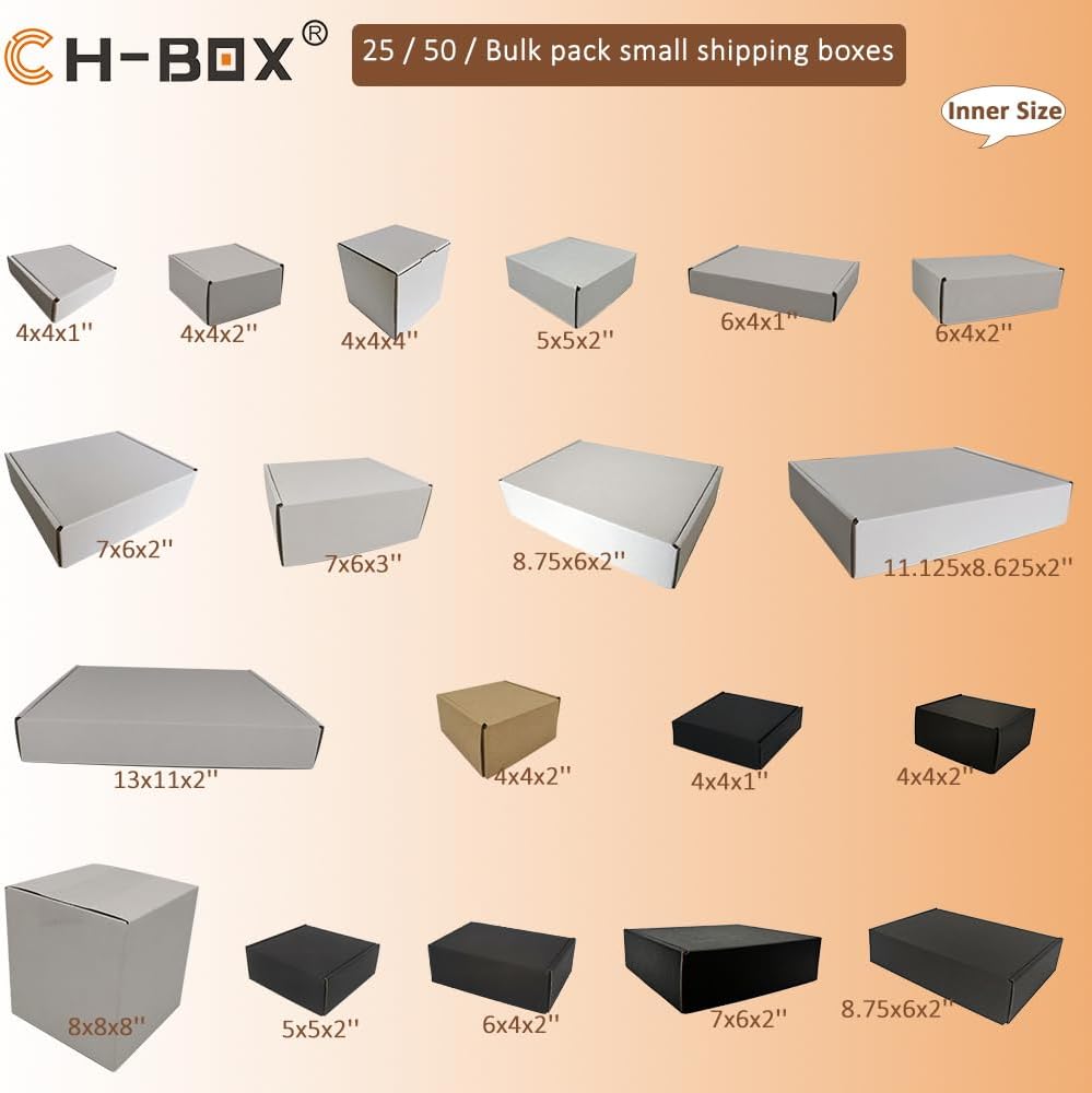 Corrugated Mailers, 11 1/8" x 8 5/8" x 2"(Inner Size), 25 Pack, Cardboard Shipping Boxes, Oyster White (CM1182-25)