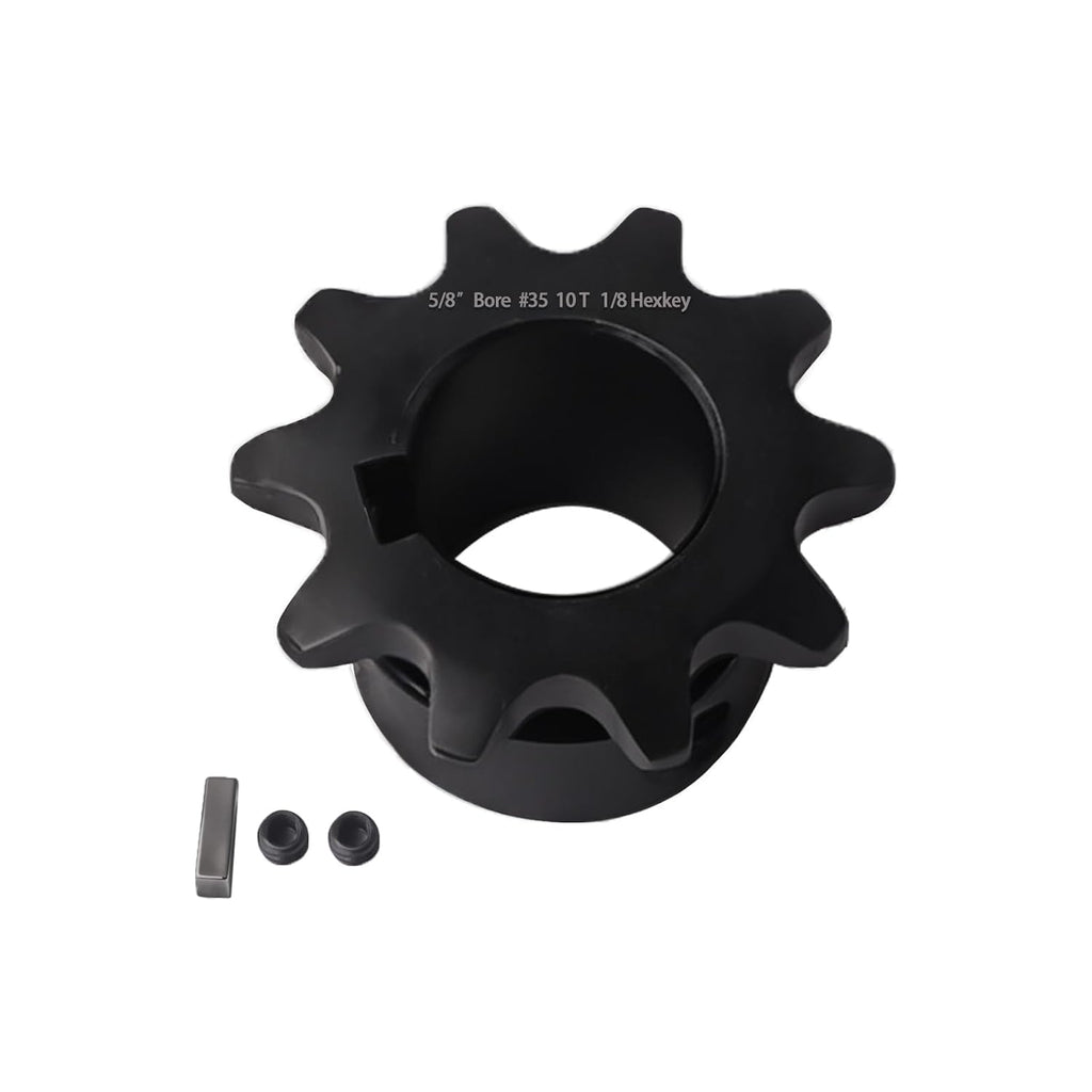 #35 Sprocket 10T 5/8" Bore Hardened Black Oxide