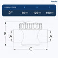 Poolzilla 2’’ Check Valve, Slip 1-Way Water Valve for Pool and Spa Fittings