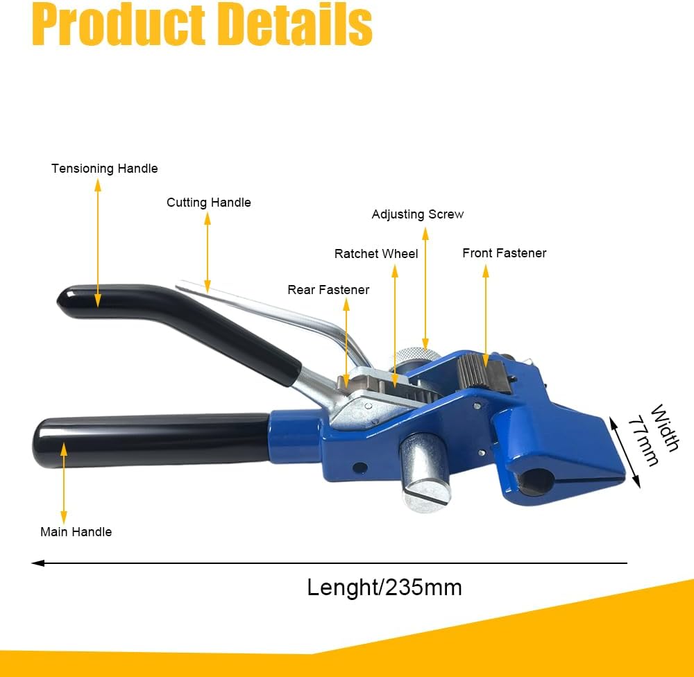 Stainless Steel Banding Tool Metal Strapping Tensioner Cutter Gun